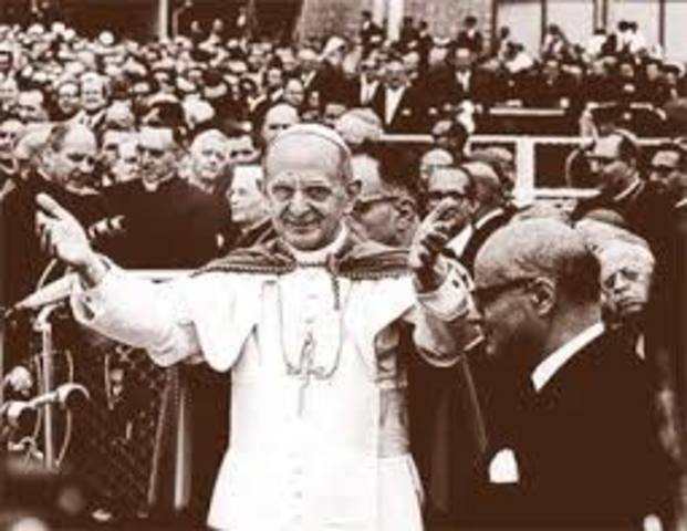 El papa pablo VI visito colombia