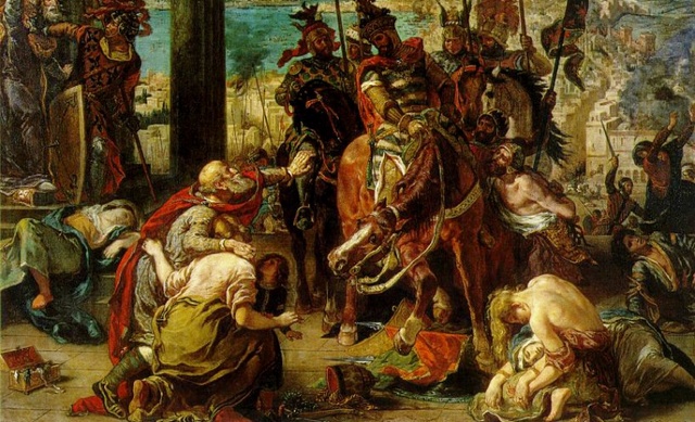 Saqueo de Constantinopla por los cruzados.