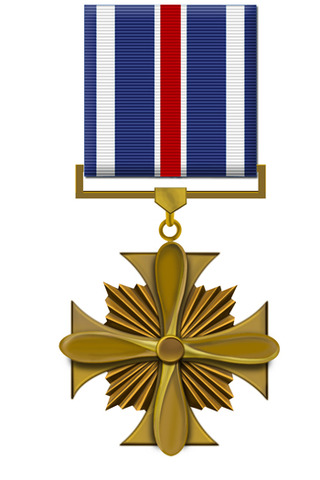 Is awarded the Flying Cross