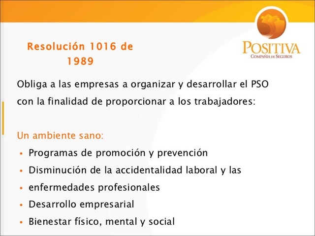 Resolución 1016 de 1989