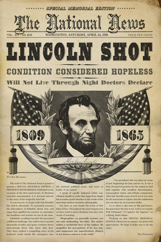 Abraham Lincoln Assassinated by John Wilkes Boothe