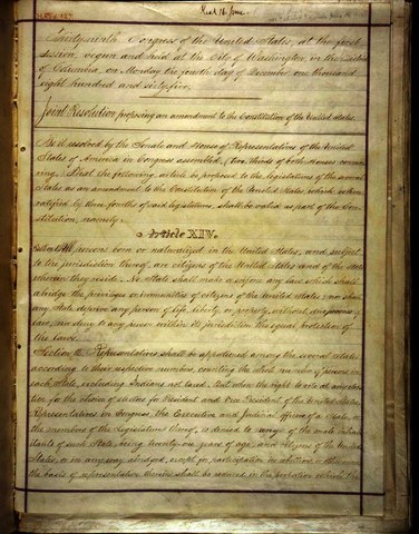 14th Amendment (Citizenship to All Individuals)