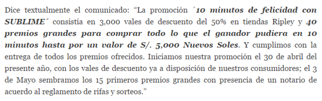 Nestlé defiende a Sublime