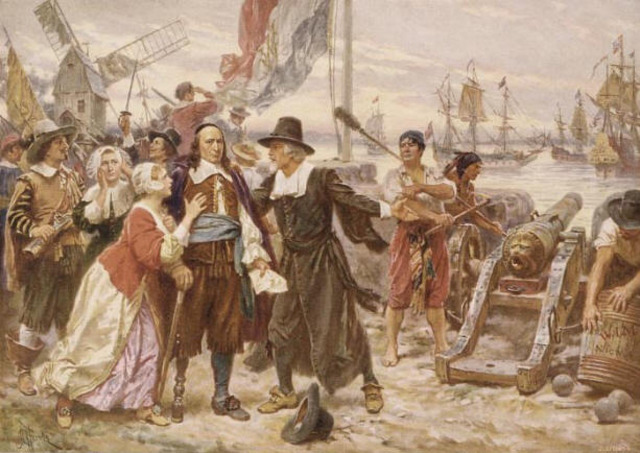 the duke of york drives out the dutch in New Netherland.
