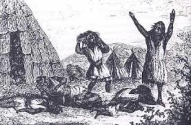 Smallpox kills lots of Native Americans