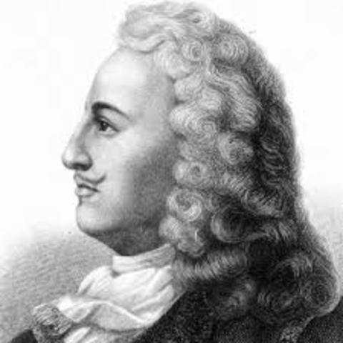 Sieur de la Salle explores the lower Mississippi Valley River, and claims the valley for France and names it Louisiana in Honor of the French King Louis XIV.
