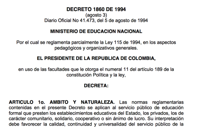 Decreto 1860 de 1994