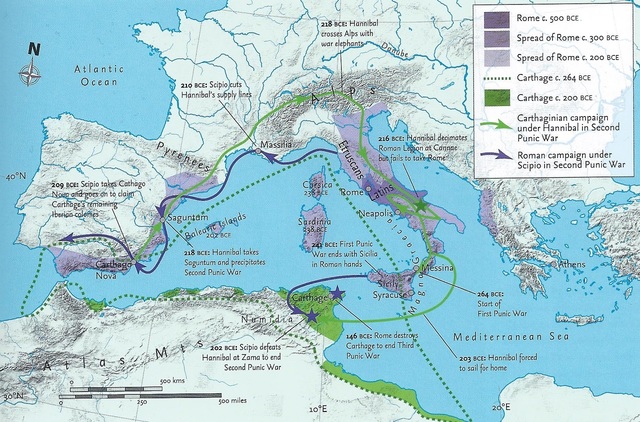 hannibal invades italy