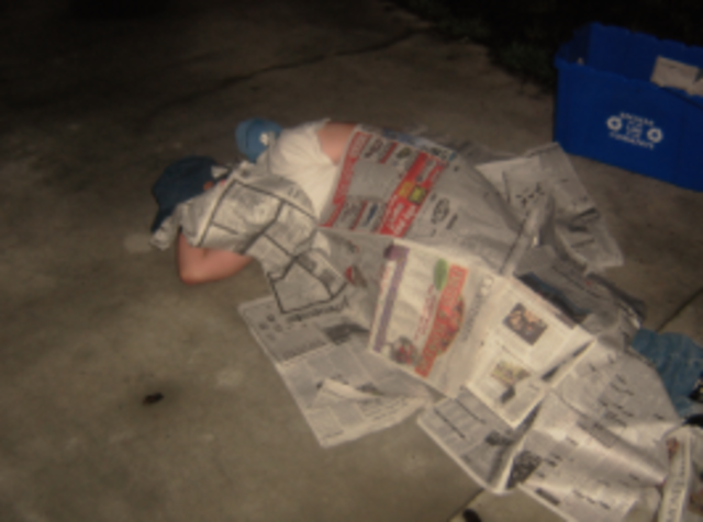 Homeless sleeping on the streets