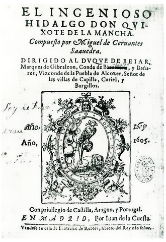 Publicación de la primera parte del Quijote