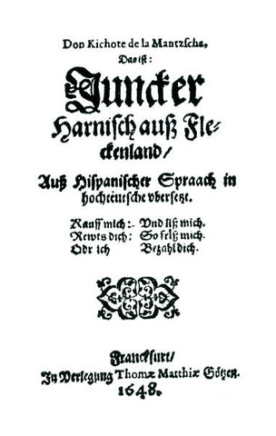 Traducción al alemán de la primera parte del Quijote