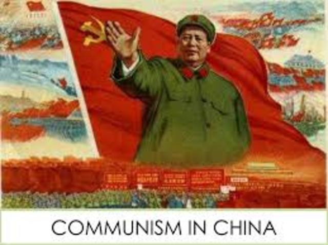 Mao Zedong claims the people's republic
