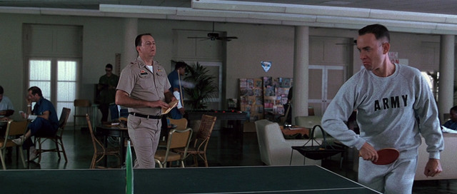 Forrest discovers ping-pong.
