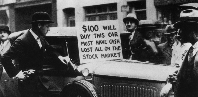 Great Depression Begins (Stock Market Crashes)