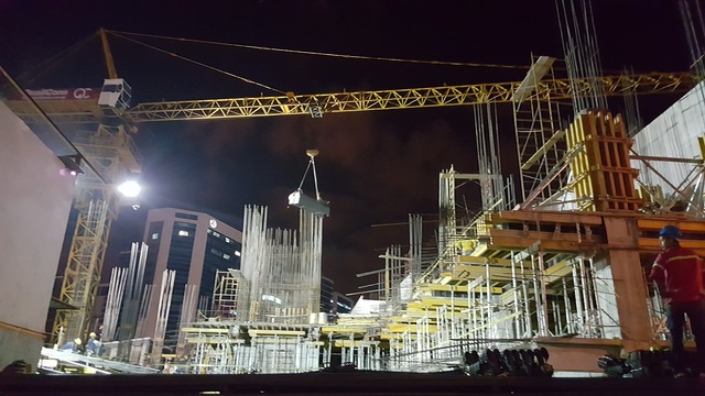 Avance de fundiciones de losas, etapas 1 y 2.