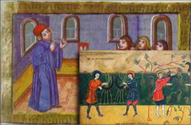 El maestro se dirigía a los alumnos llamándolos socii mei.