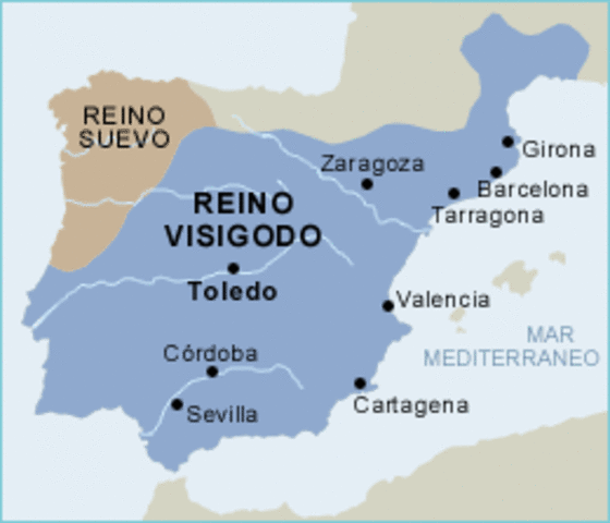Los visigodos conquistan Hispania