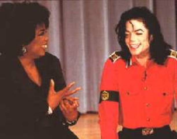 Oprah Winfrey interviews Michael.