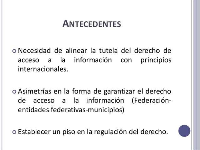 Inicio del derecho de acceso a la información publica