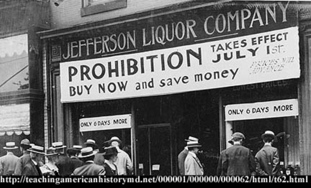 Start of Prohibition