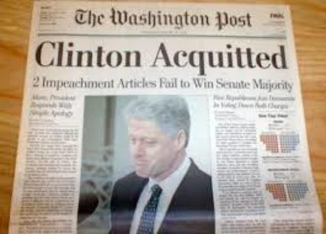 President Bill Clinton Acquitted February 12, 1999