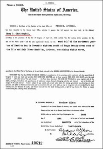 Homestead Act of 1862