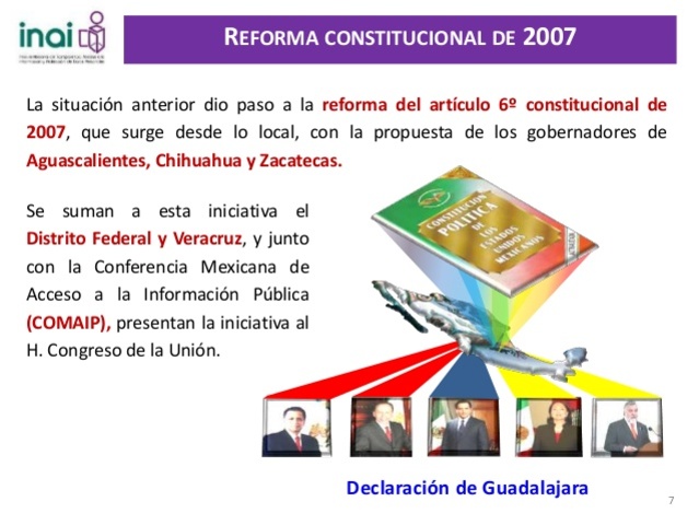 adición  de siete fracciones al artículo 6°