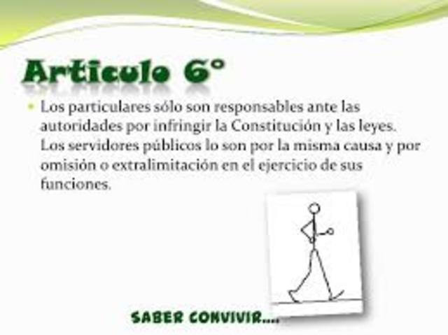 Modificaciones al articulo 6° constitucional