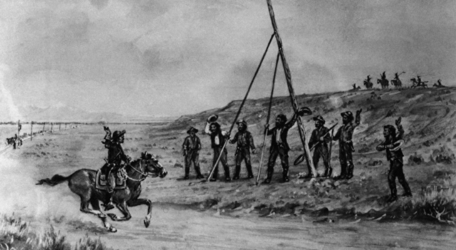 Transcontinental Telegraph is put into effect