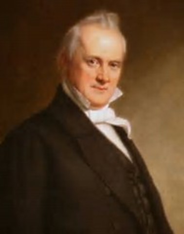 James Buchanan in as president