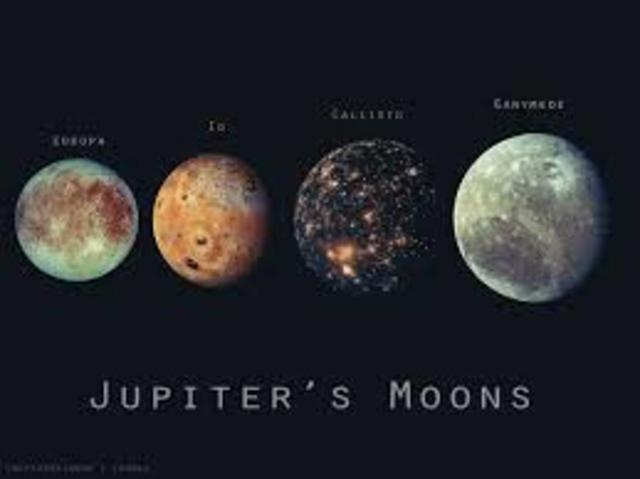 on Jan 7th 1610 Galileo discovered Jupiter moons Io, Europa, Callisto, Ganymede. this impotent to history because we now know Jupiter moons witch is impotent to know we know that is Jupiter beuase of it's moons