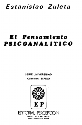 pensamiento psicoanalítico
