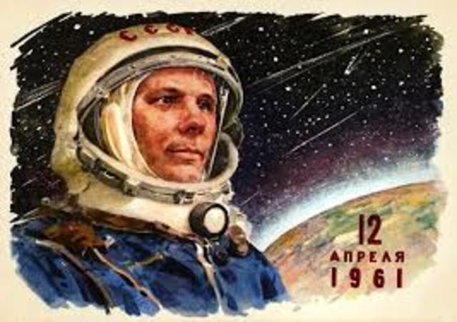 on the 12th of 1916 Yuri Gagarin orbited the earth. the first person to be in space now they all know it is possible.