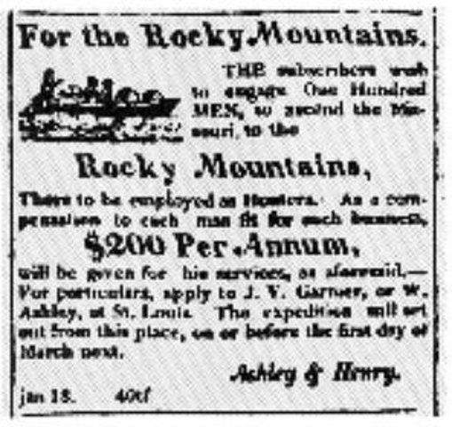 Jedediah Smith Goes Into The Mercantile Buissness