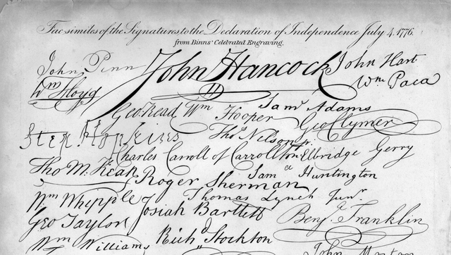 John Hancock's Famous Signature