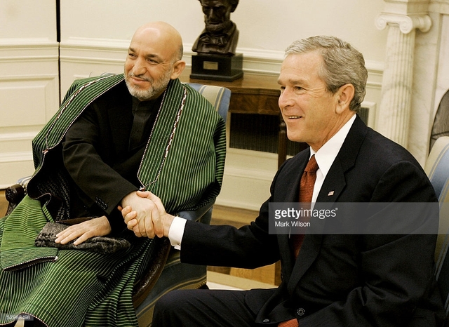 Bush and Karzai