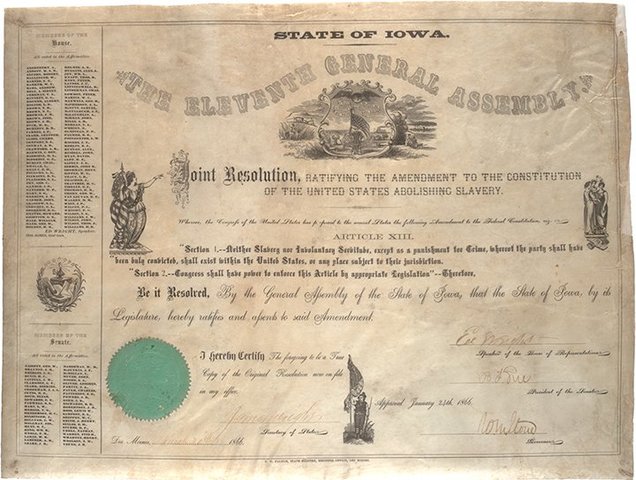 Ratification of 13th Amendment