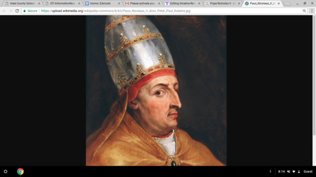 Pope Nicholas V appointed