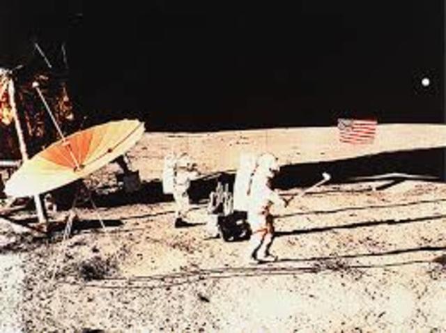 on the 6th of Feb 1971 Alan Shepherded golfed on the lunar surface. all about the first.