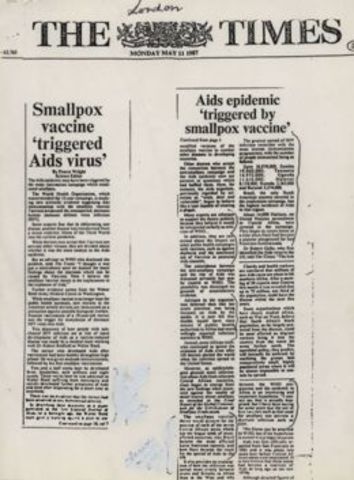 first known outbreak of AIDS