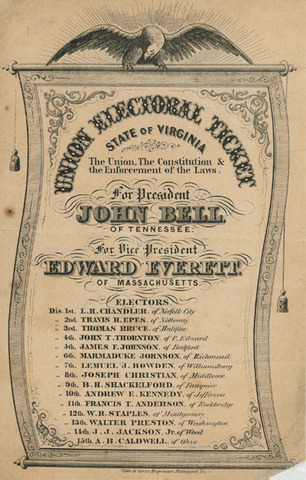 Formation of Constitutional Union Party