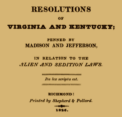 Kentucky and Virgina Resloutions