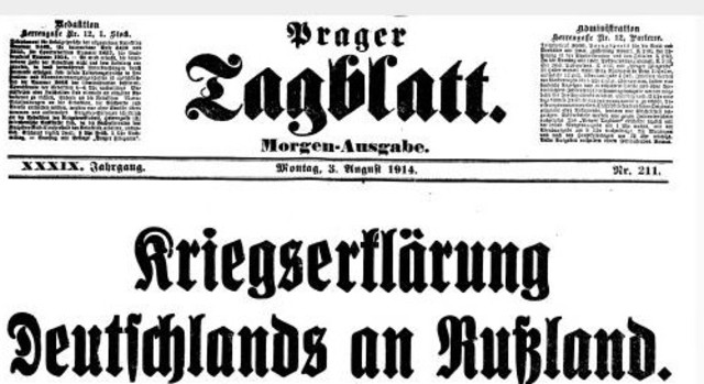 Deutschland erklärte Russland und Frankreich den Krieg