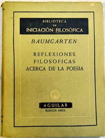 Alexander baumgarten nombre por primera vez la estetica