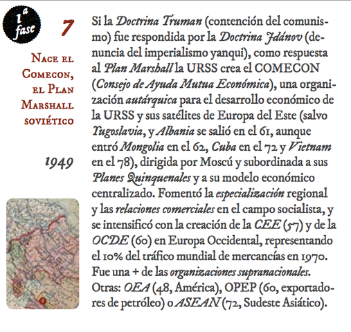7. Nace el COMECON, el Plan Marshall soviético