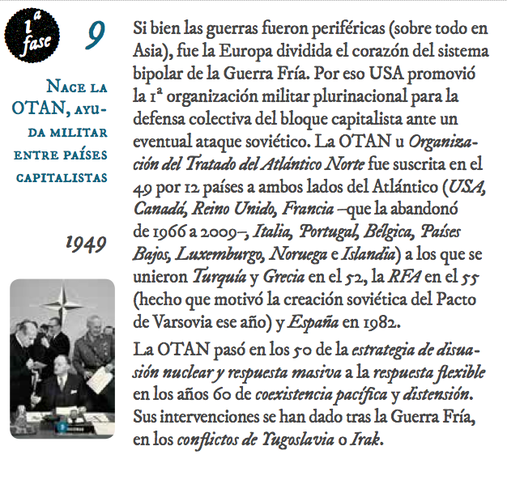 9. Nace la OTAN, ayuda militar entre países capitalistas