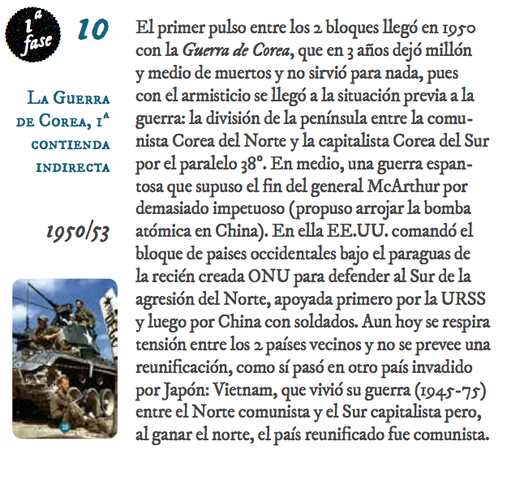 10. La Guerra de Corea, 1ª contienda indirecta (1950-53)
