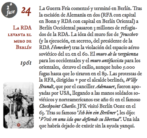 24. La RDA levanta el muro de Berlín