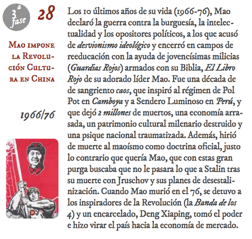 28. Mao impone la Revolución Cultura en China (1966-76)