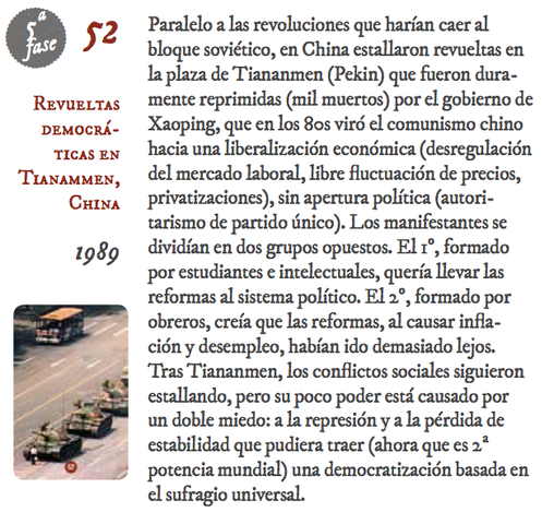 52. Revueltas democráticas en Tianammen, China